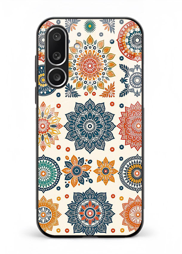 Pastel Mandala Pattern soft pastel mandala Samsung M36 5G glass back cover