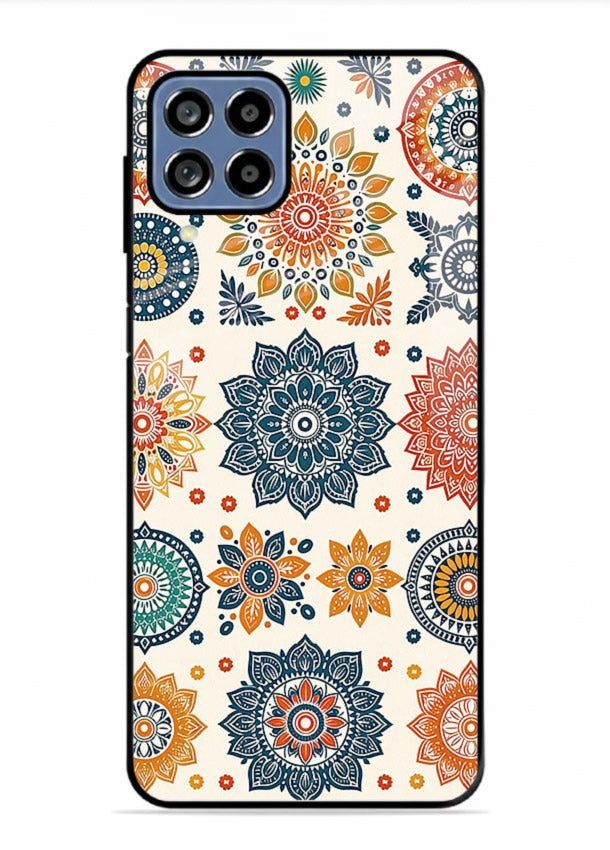 Pastel Mandala Pattern soft pastel mandala Samsung M33 5G glass back cover