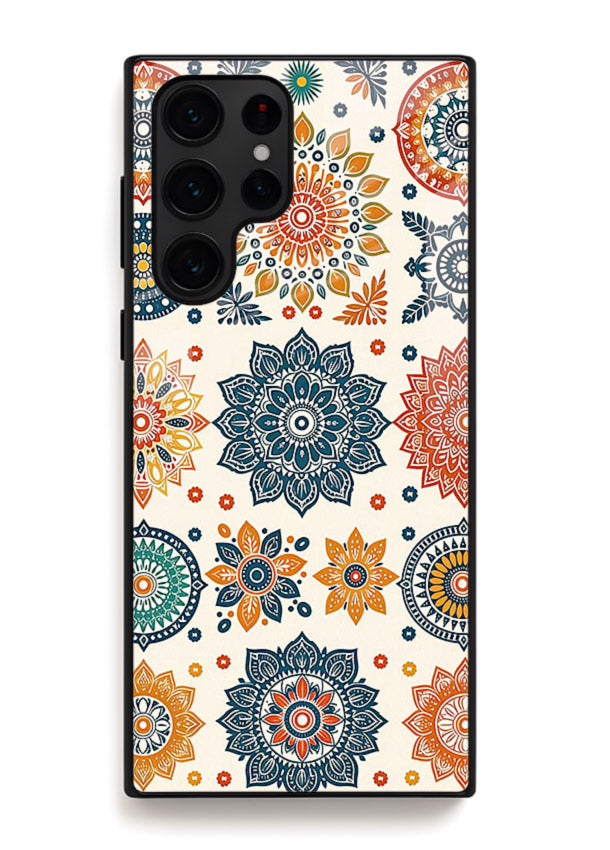 Pastel Mandala Pattern soft pastel mandala Samsung S24 Ultra glass back cover