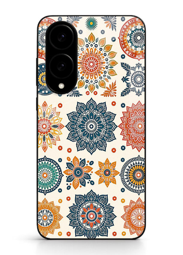 Pastel Mandala Pattern soft pastel mandala Samsung S25 Edge glass back cover