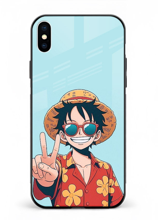 Peace Sign Traveler character artwork iphone xs max glass back cover