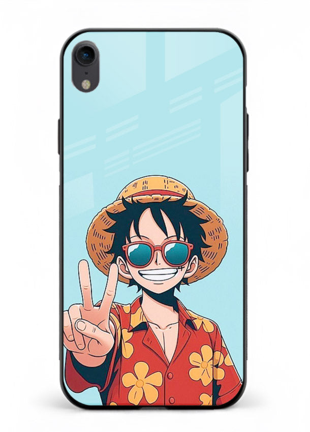 Peace Sign Traveler character artwork iphone xr glass back cover
