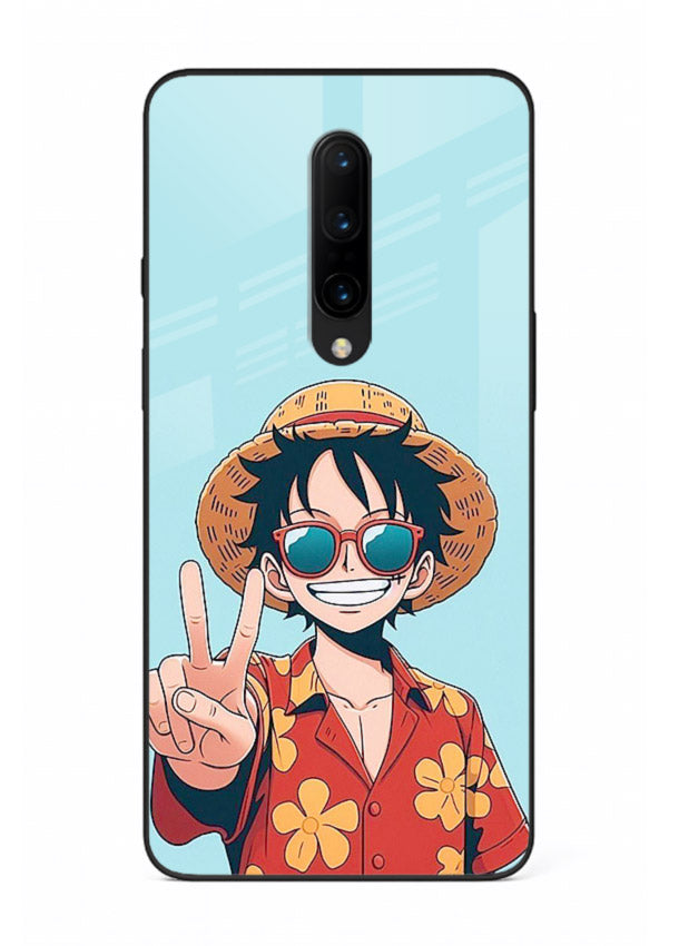 Peace Sign Traveler character artwork OnePlus 8 glass back cover