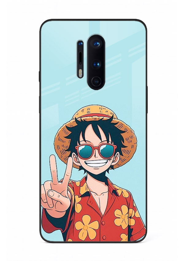 Peace Sign Traveler character artwork OnePlus 8 Pro glass back cover