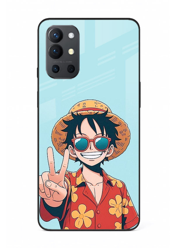 Peace Sign Traveler character artwork OnePlus 9R glass back cover