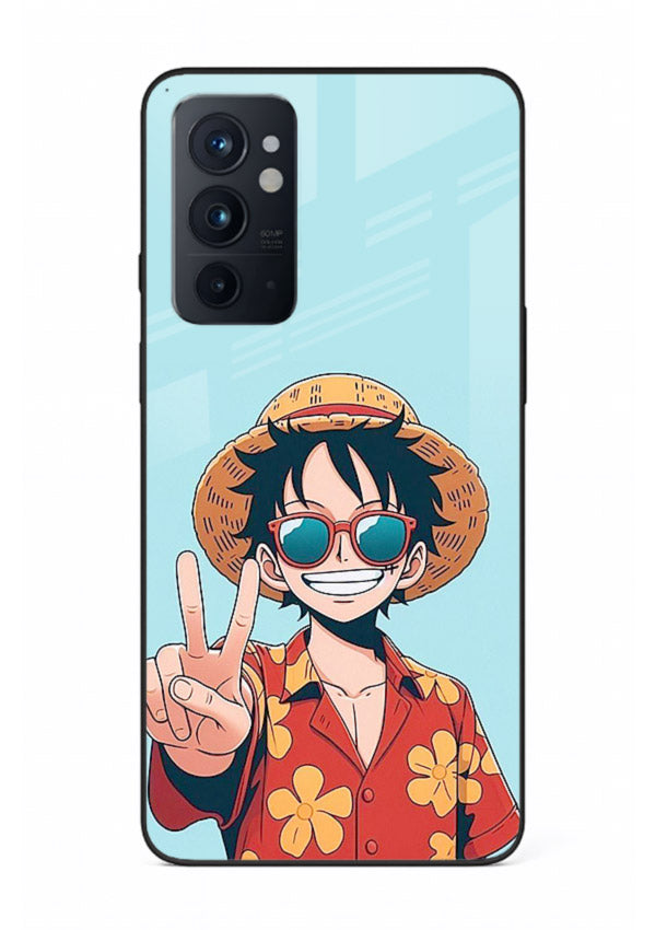Peace Sign Traveler character artwork OnePlus 9RT glass back cover