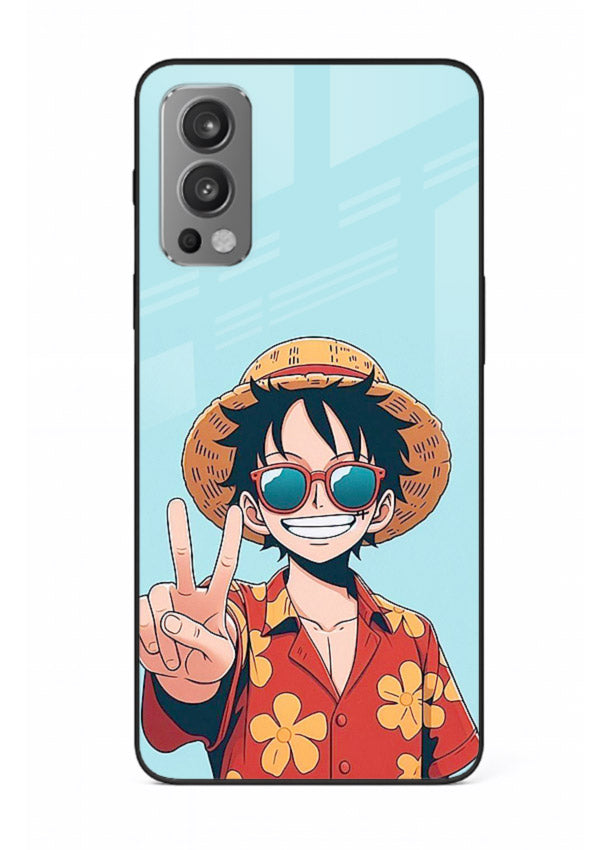 Peace Sign Traveler character artwork OnePlus Nord 2 glass back cover