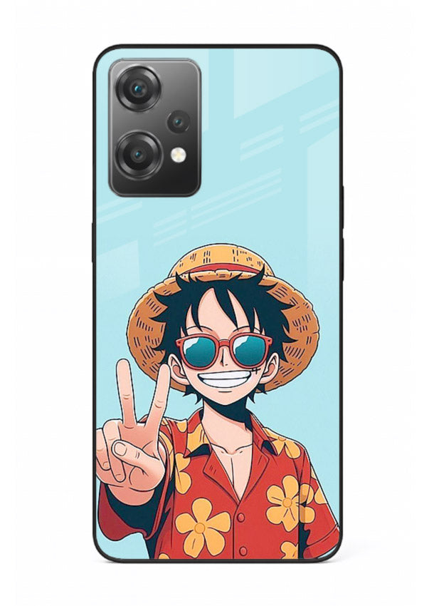 Peace Sign Traveler character artwork OnePlus Nord CE2 Lite 5G glass back cover