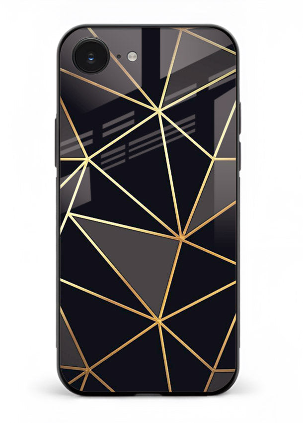 Peach Marble Swirl iphone 16e glass back cover with soft peach marble texture