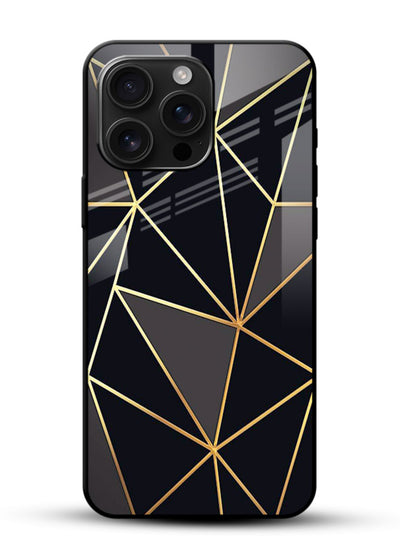 Peach Marble Swirl glossy vibrant premium glass back cover with soft peach marble texture - Angle Front