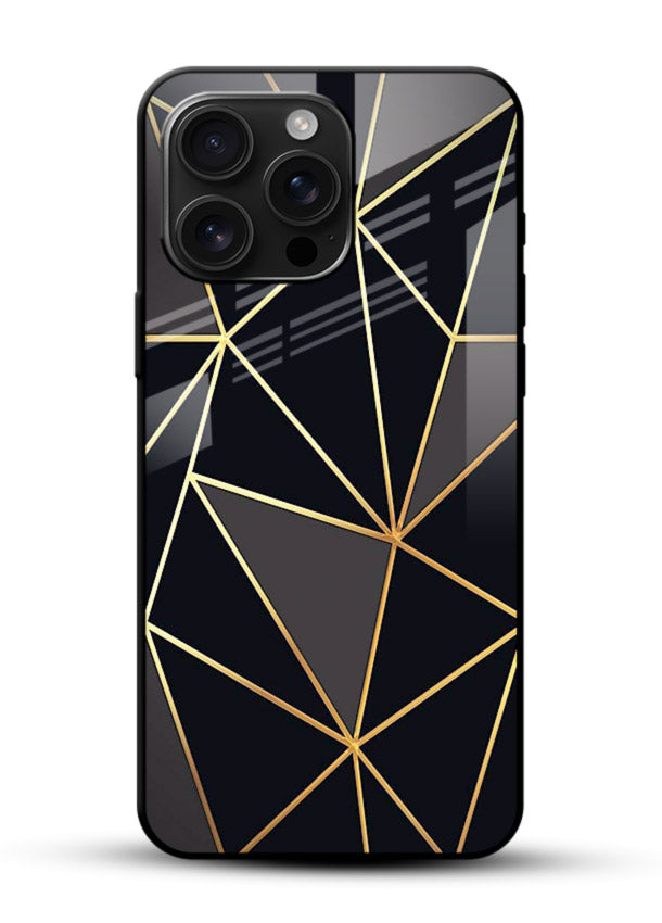 Peach Marble Swirl glossy vibrant premium glass back cover with soft peach marble texture - Angle Front
