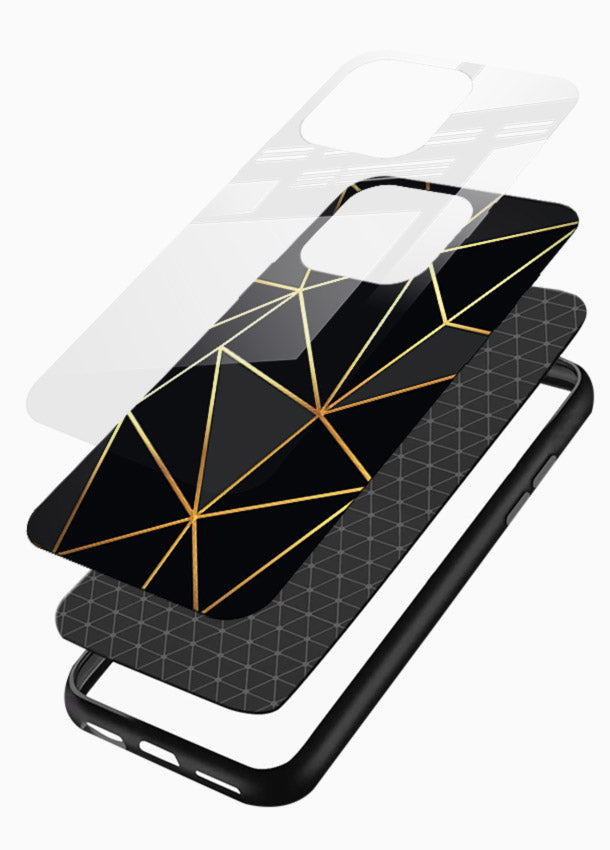 Peach Marble Swirl glossy vibrant premium glass back cover with soft peach marble texture - Angle Layers