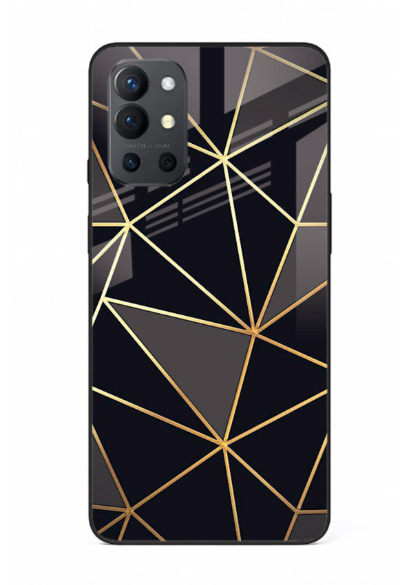 Peach Marble Swirl OnePlus 9R glass back cover with soft peach marble texture