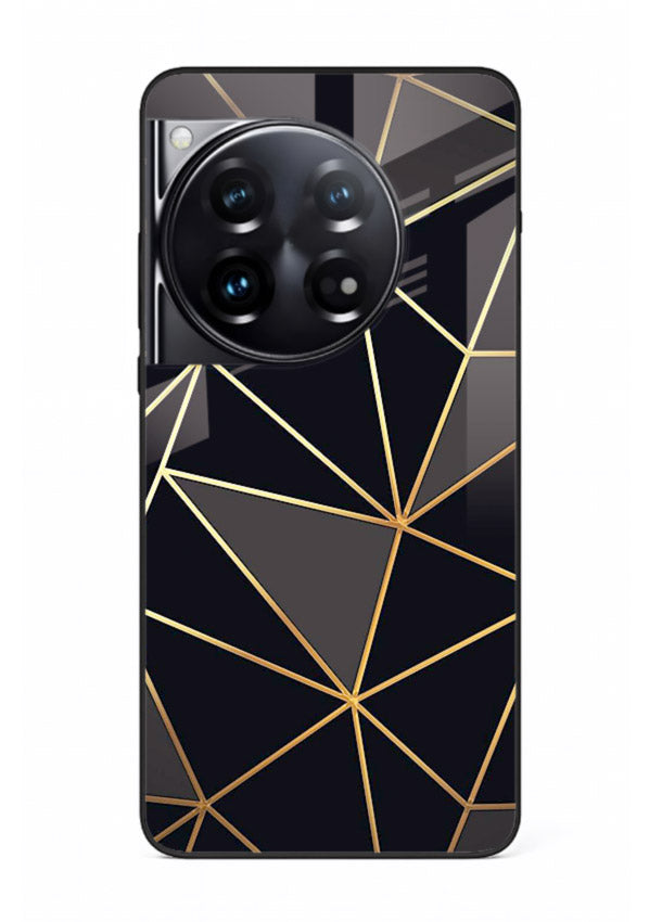 Peach Marble Swirl OnePlus 12 glass back cover with soft peach marble texture