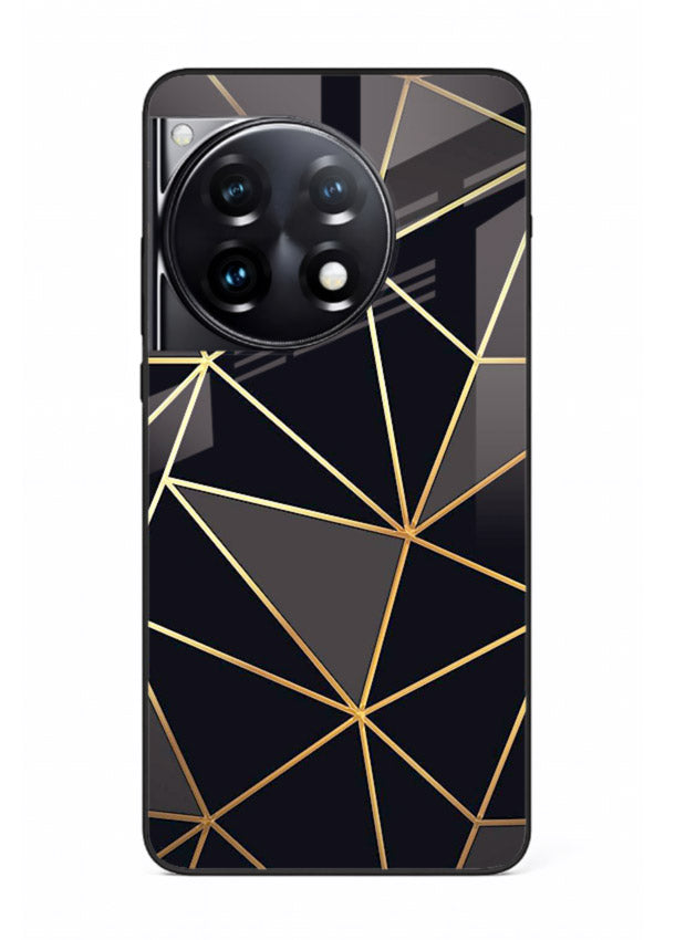 Peach Marble Swirl OnePlus 12R glass back cover with soft peach marble texture
