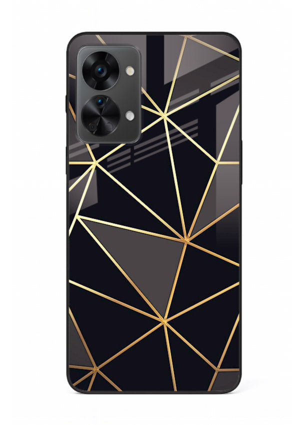 Peach Marble Swirl OnePlus Nord 2T glass back cover with soft peach marble texture