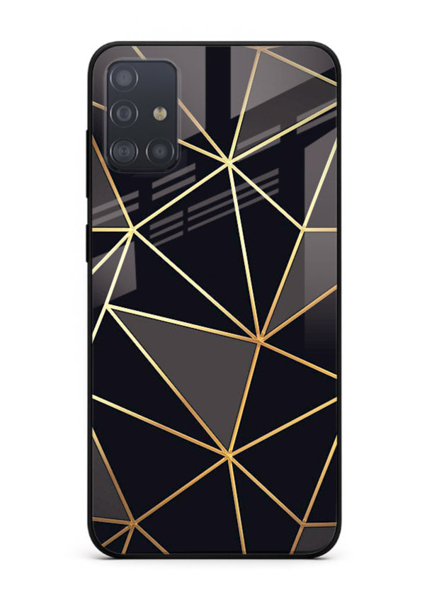 Peach Marble Swirl Samsung A51 glass back cover with soft peach marble texture