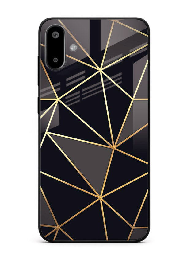 Peach Marble Swirl Samsung F06 5G glass back cover with soft peach marble texture