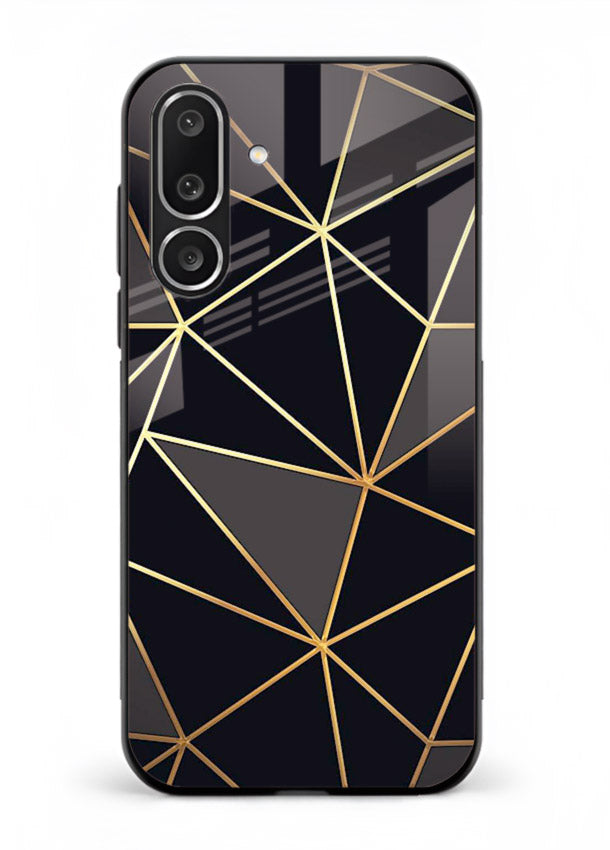 Peach Marble Swirl Samsung F56 5G glass back cover with soft peach marble texture