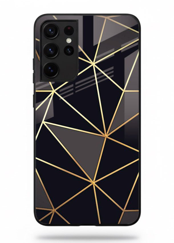 Peach Marble Swirl Samsung S21 Ultra glass back cover with soft peach marble texture