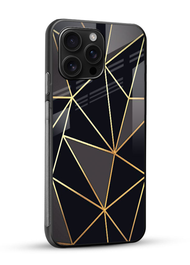 Peach Marble Swirl glossy vibrant premium glass back cover with soft peach marble texture - Angle Side