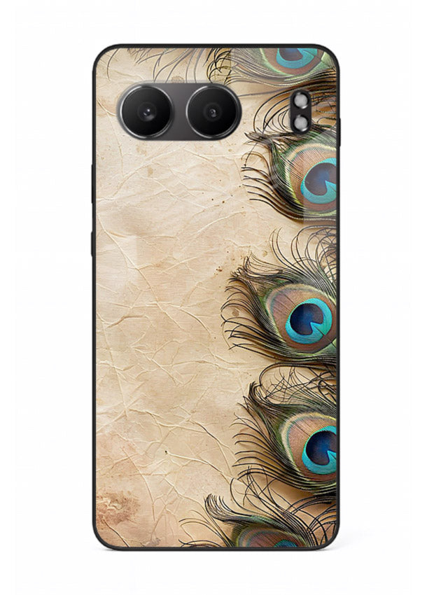 Peacock feather texture colorful pattern OnePlus Nord 4 glass artistic royal case