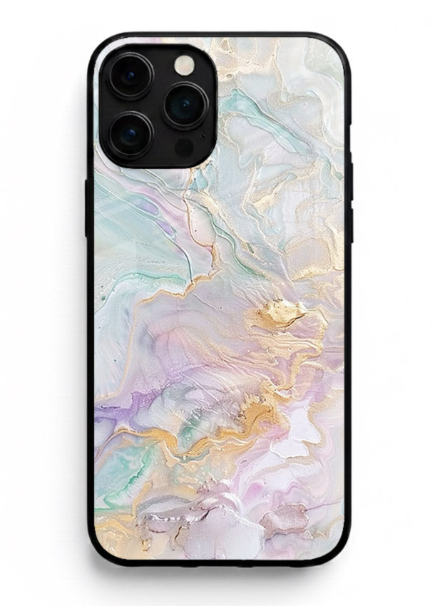 Pink Droplet Marble iphone 11 pro max glass back cover with soft pink marble and droplet texture