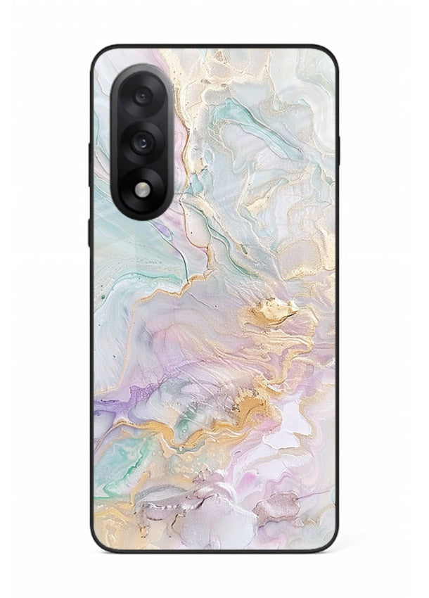 Pink Droplet Marble OnePlus Nord 5 glass back cover with soft pink marble and droplet texture
