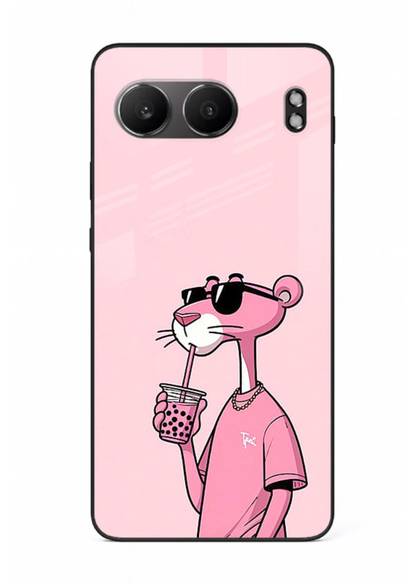 Pink Panther Sip cute cartoon artwork OnePlus Nord 4 glass back cover
