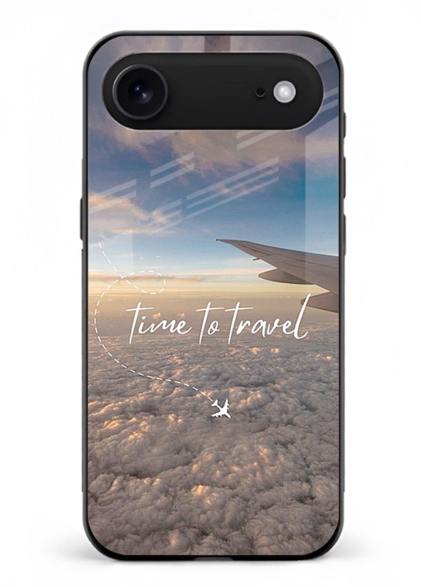 Plane Wing Sunset sky view artwork iphone 17 air glass back cover