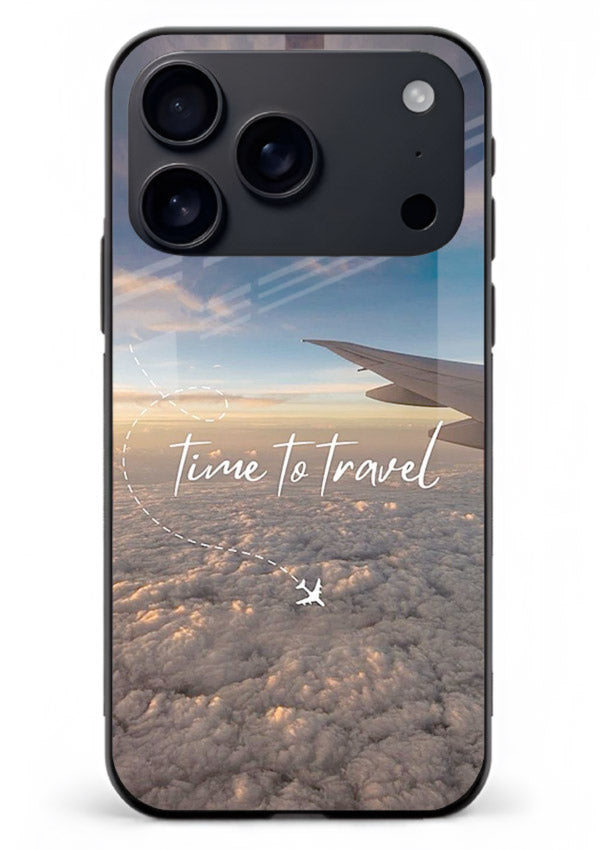 Plane Wing Sunset sky view artwork iphone 18 pro max glass back cover