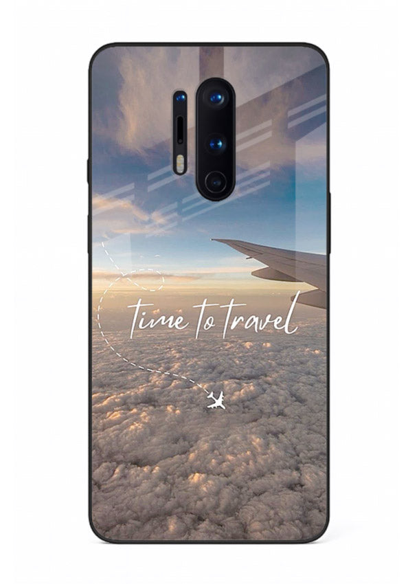 Plane Wing Sunset sky view artwork OnePlus 8 Pro glass back cover