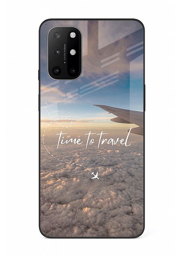 Plane Wing Sunset sky view artwork OnePlus 8T glass back cover