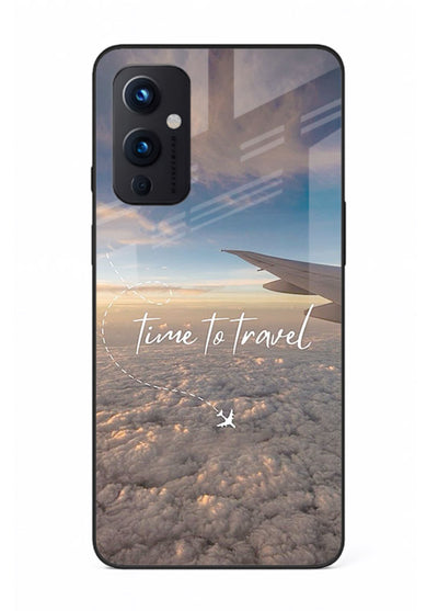 Plane Wing Sunset sky view artwork OnePlus 9 Pro glass back cover