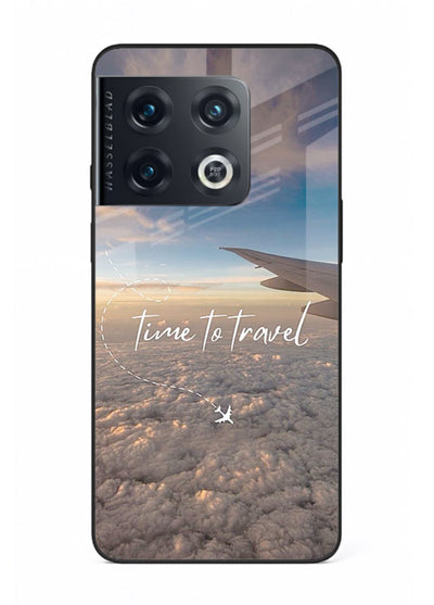Plane Wing Sunset sky view artwork OnePlus 10 Pro glass back cover