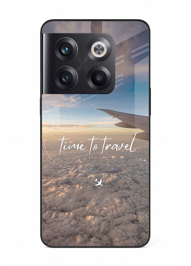Plane Wing Sunset sky view artwork OnePlus 10T glass back cover