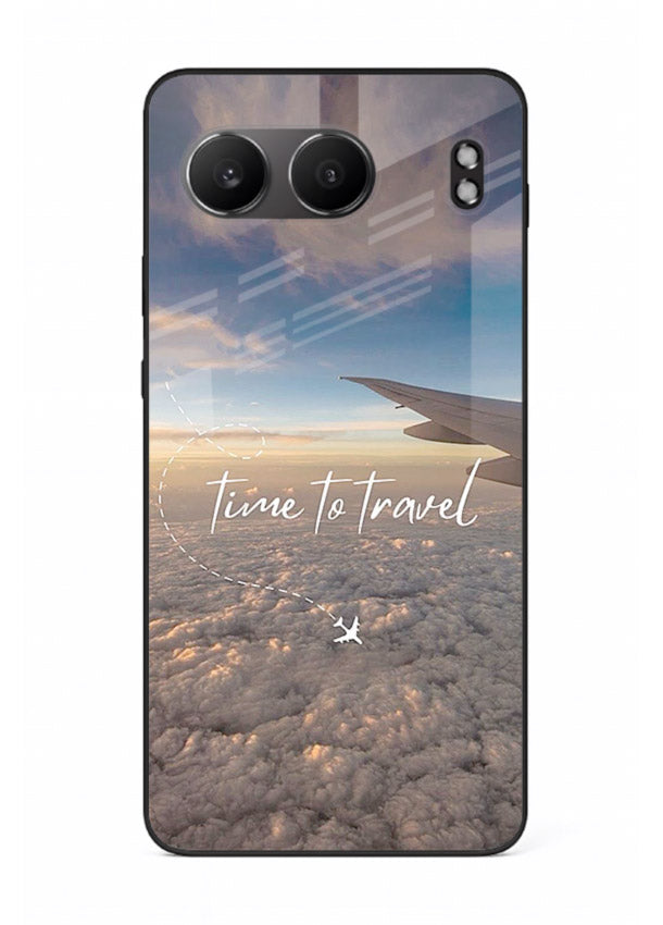 Plane Wing Sunset sky view artwork OnePlus Nord 4 glass back cover
