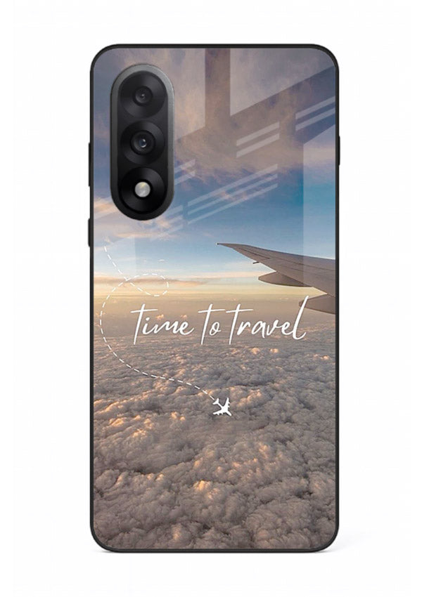 Plane Wing Sunset sky view artwork OnePlus Nord 5 glass back cover