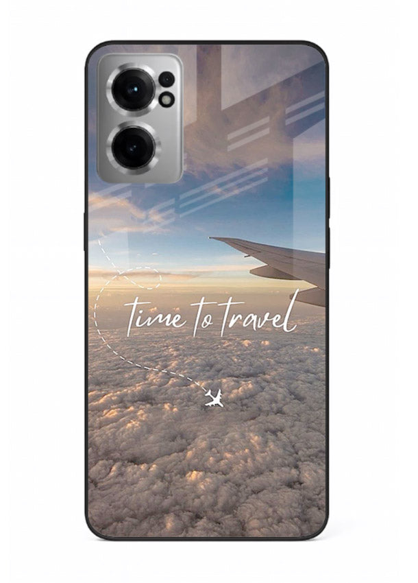 Plane Wing Sunset sky view artwork OnePlus Nord CE2 5G glass back cover