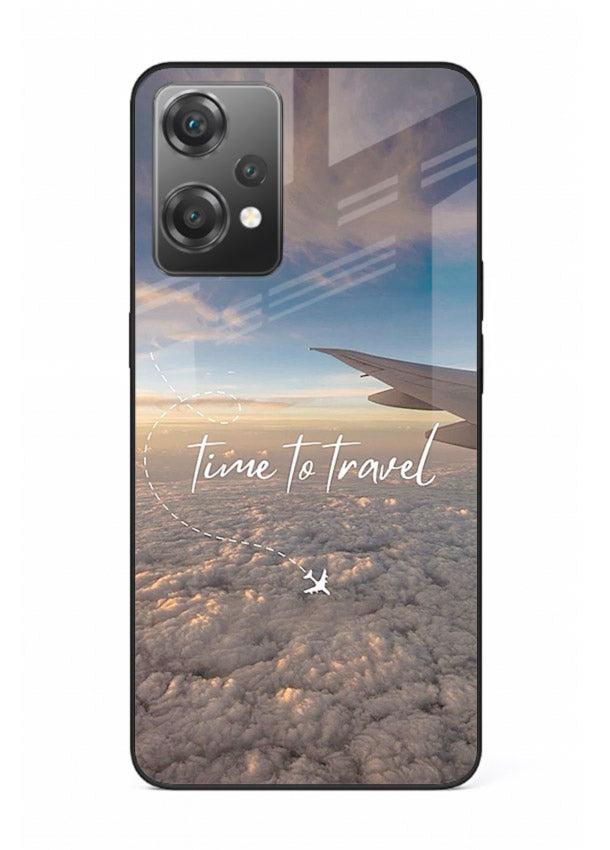 Plane Wing Sunset sky view artwork OnePlus Nord CE2 Lite 5G glass back cover