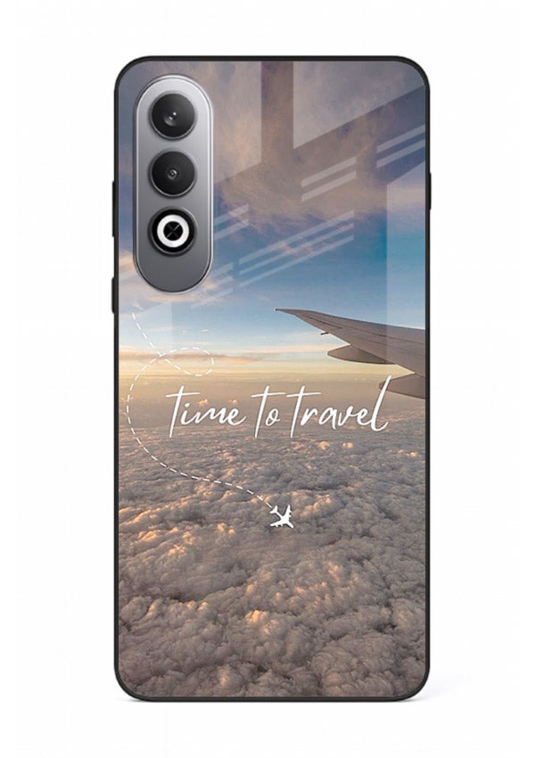 Plane Wing Sunset sky view artwork OnePlus Nord CE4 glass back cover