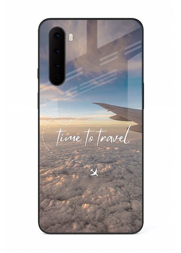Plane Wing Sunset sky view artwork OnePlus Nord glass back cover
