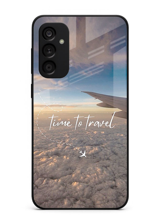Plane Wing Sunset sky view artwork Samsung F34 5G glass back cover