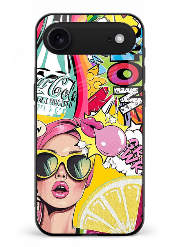 Pop Art Sunglasses graphic artwork iphone 18 air glass back cover