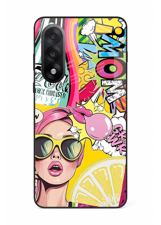 Pop Art Sunglasses graphic artwork OnePlus Nord 5 glass back cover