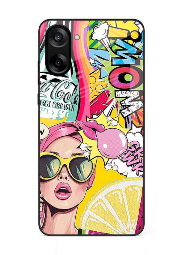 Pop Art Sunglasses graphic artwork OnePlus Nord CE5 glass back cover