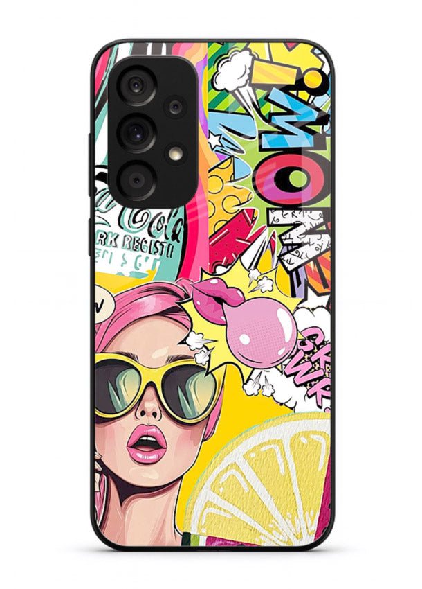 Pop Art Sunglasses graphic artwork Samsung A23 5G glass back cover