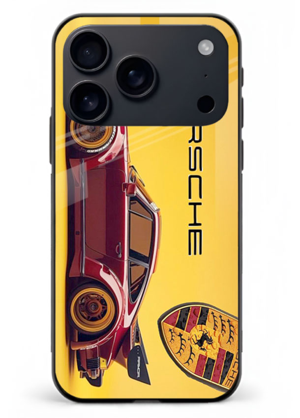 Classic Porsche car side profile with heritage styling and bold composition for iPhone 18 Pro Max