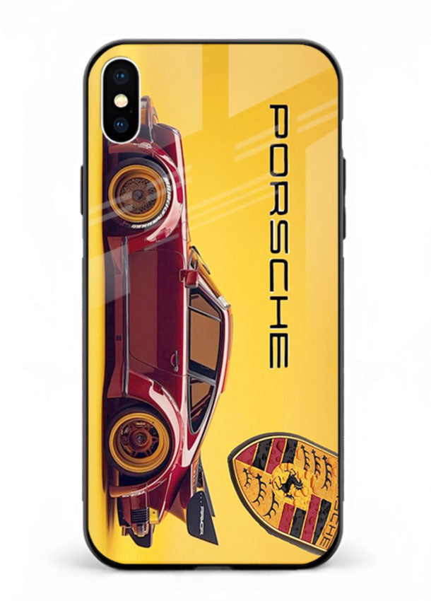 Classic Porsche car side profile with heritage styling and bold composition for iPhone XS Max