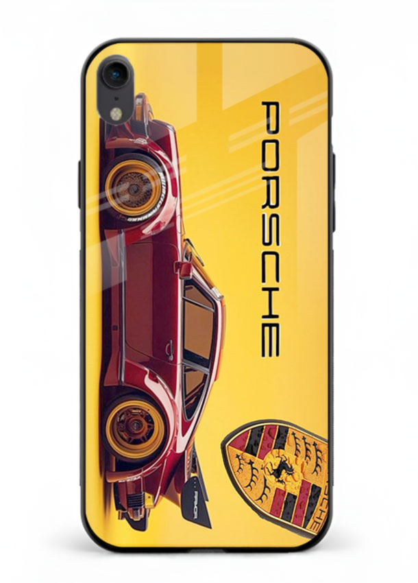 Classic Porsche car side profile with heritage styling and bold composition for iPhone XR